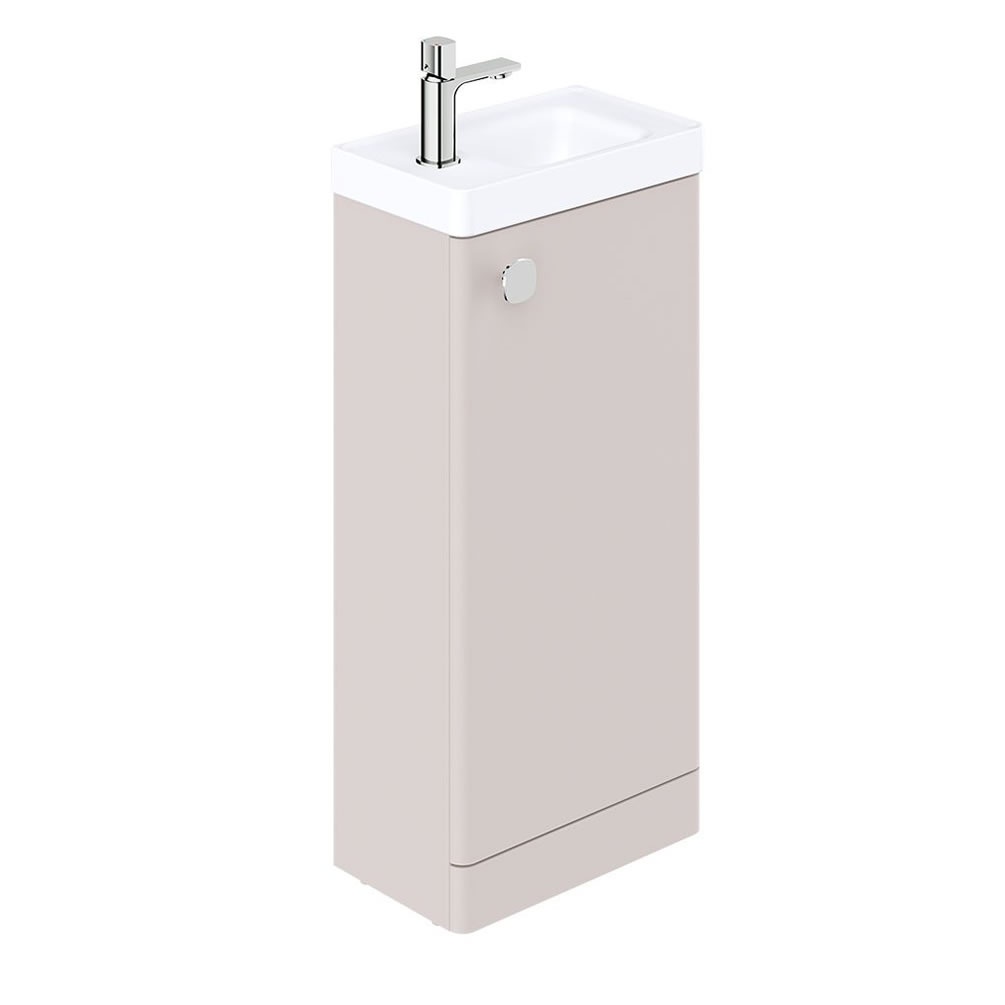 Vado Cameo 400mm Pink Clay Floor Mounted Cloakroom Vanity Unit & Basin